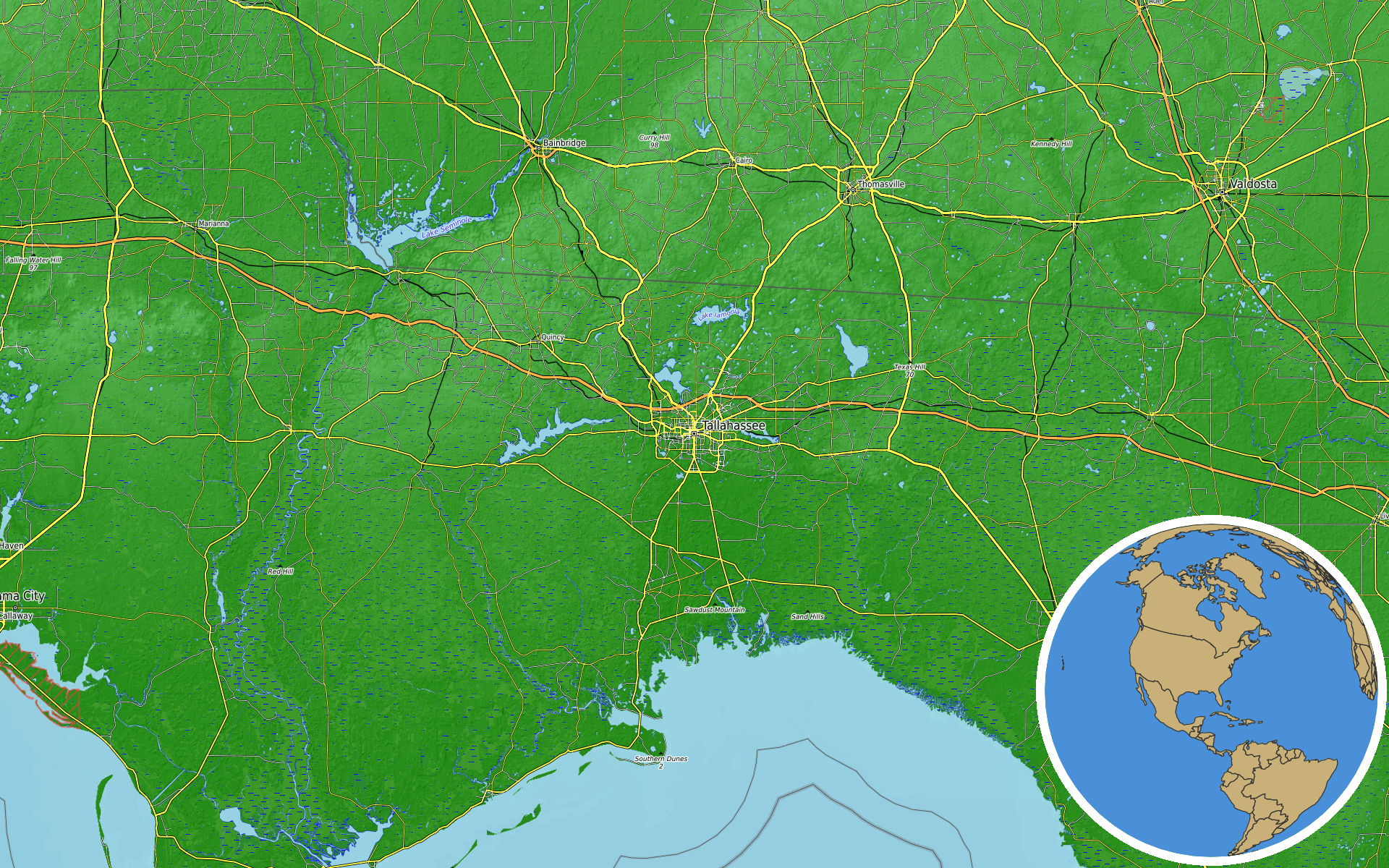 OpenTopoMap / Natural Earth - Merritt Island, Florida