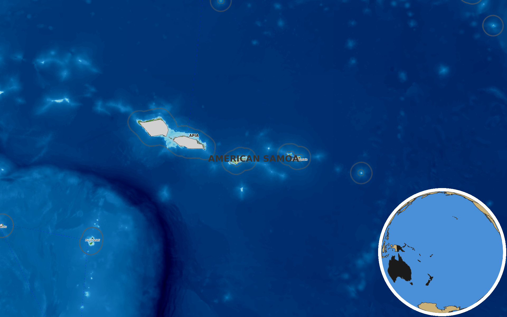 OpenTopoMap / Natural Earth - American Samoa