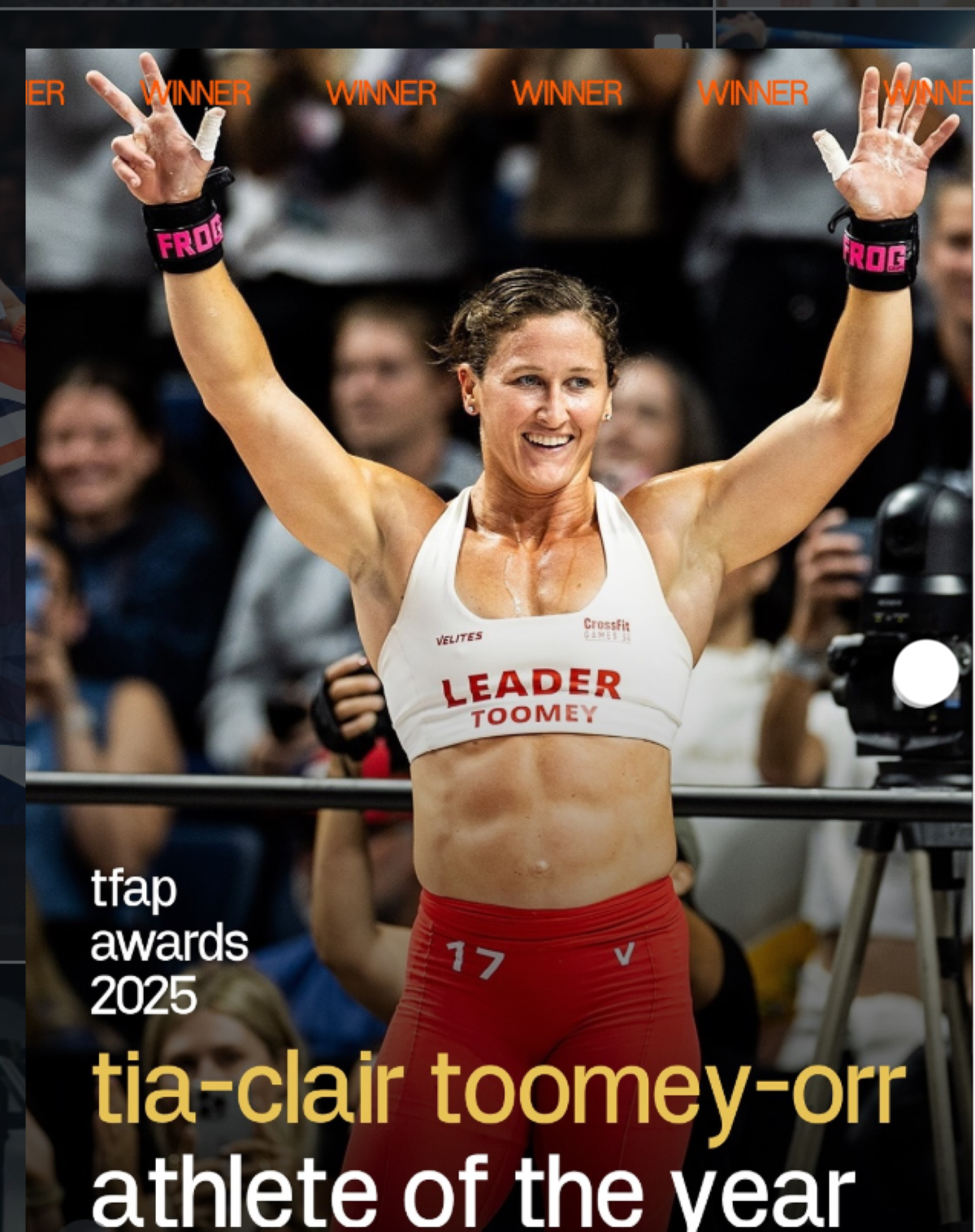 Tiar-Clair Toomey Won the women's championship in MVP arena, Albany, NewYork, USA on November 19, 2025 at 12:15 PM. Photo: Instagram. © Instagram