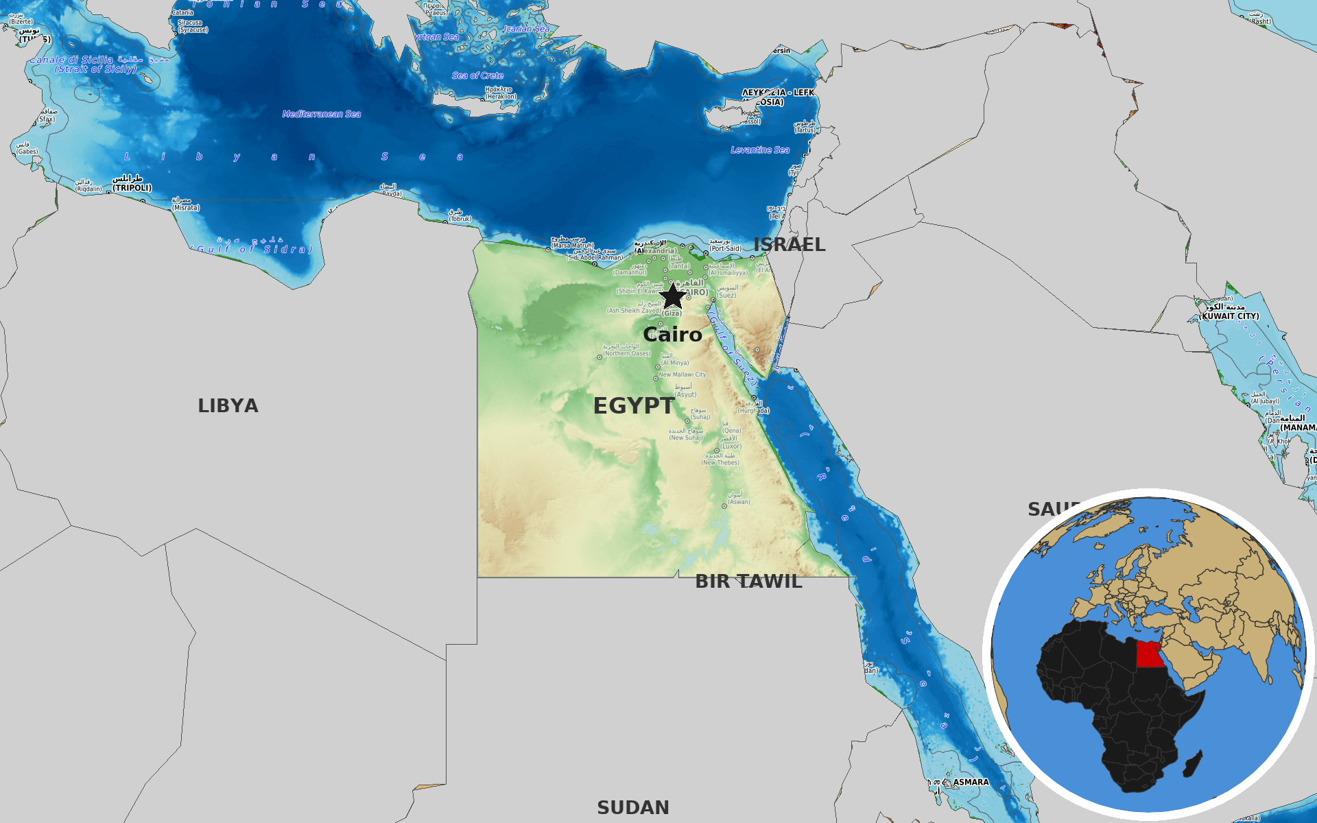 OpenTopoMap / Natural Earth - Egypt