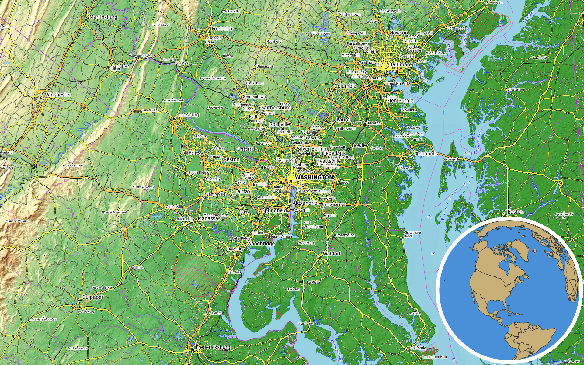 Source: OpenTopoMap / Natural Earth - Washington Monument
Note: Map generated by NewsFindr for Washington Monument on July 16, 2026 at 1:14 AM ET