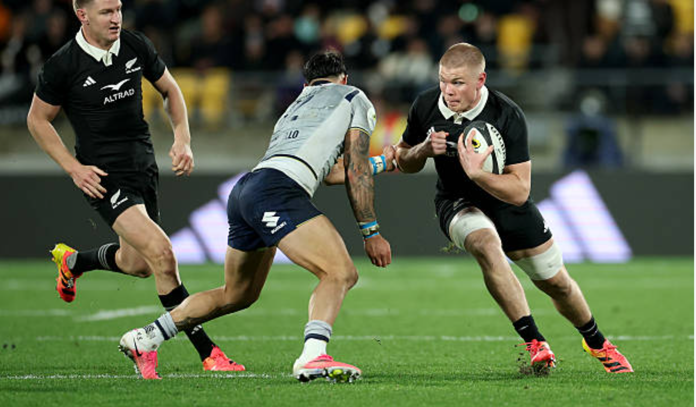 Anton Segner makes All Blacks history in 100th first-class rugby match