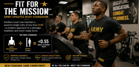 U.S Army Requires Soldiers to Meet New Waist- to-Height Body Standard Rules