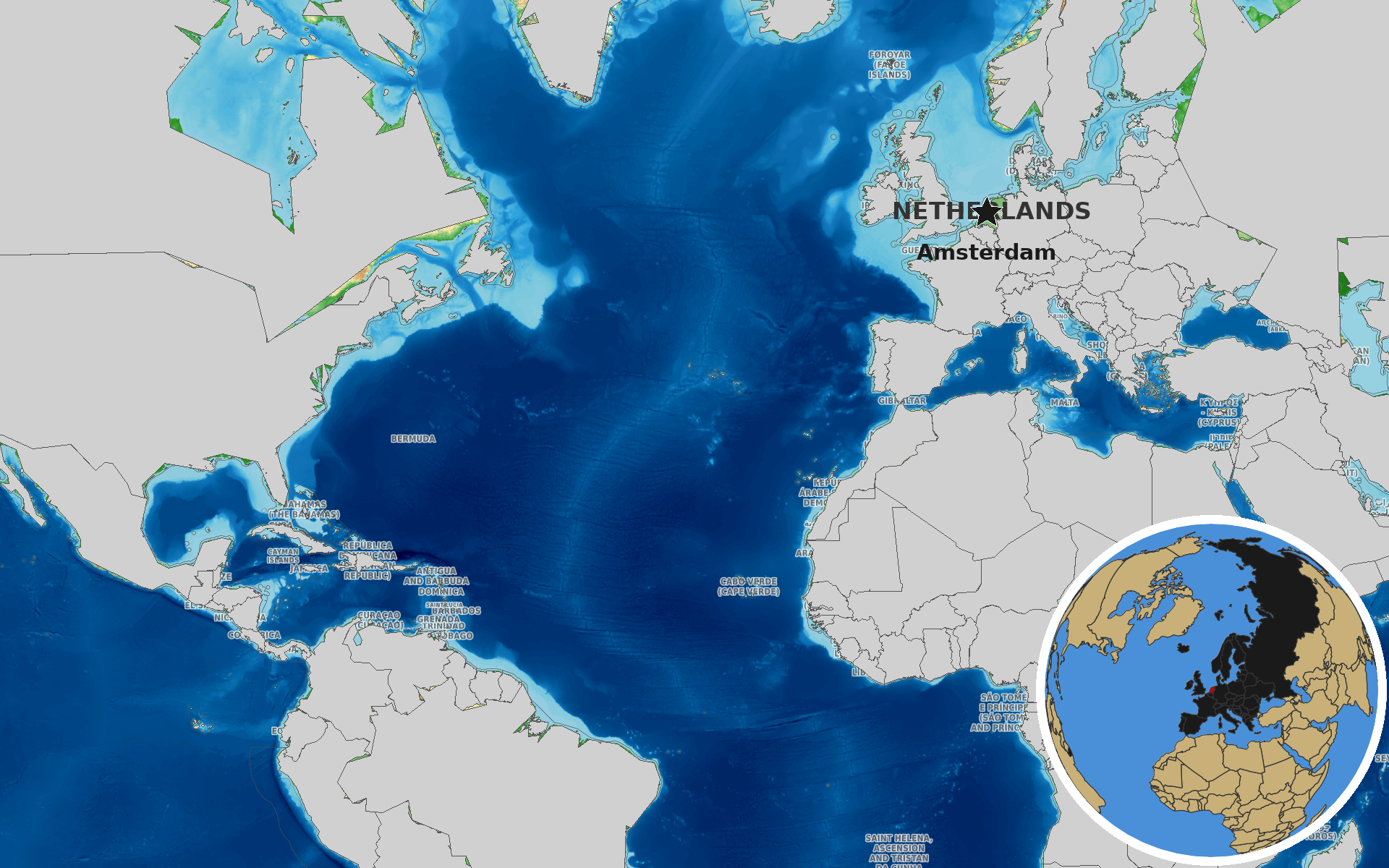 OpenTopoMap / Natural Earth - Netherlands