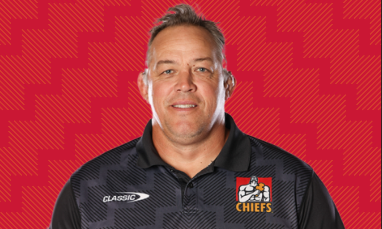 Chiefs' Head Coach Jono during the Super Rugby Pacific final match between the Wellington Hurricanes and Waikato Chiefs in Wellington on June 20, 2026 at 9:00 PM. Photo: Grant Down/AFP via Getty Images