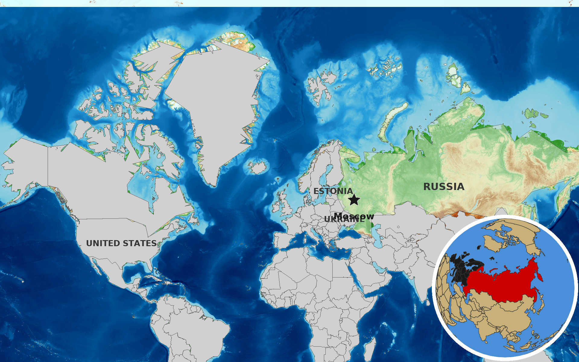 OpenTopoMap / Natural Earth - Russia