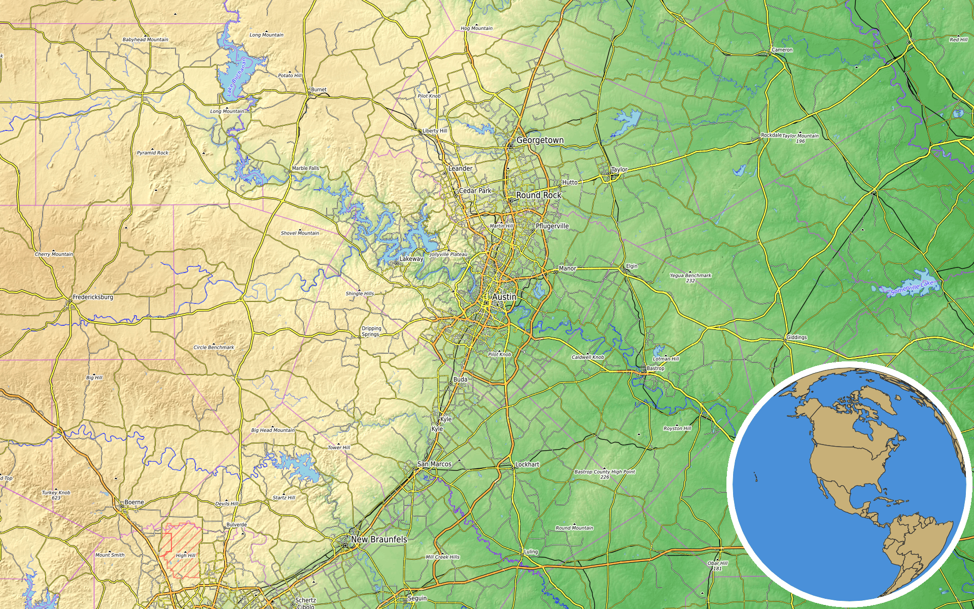 Source: OpenTopoMap / Natural Earth - Texas, Florida
Note: Map generated by NewsFindr for Texas, Florida on July 15, 2026 at 12:51 PM ET