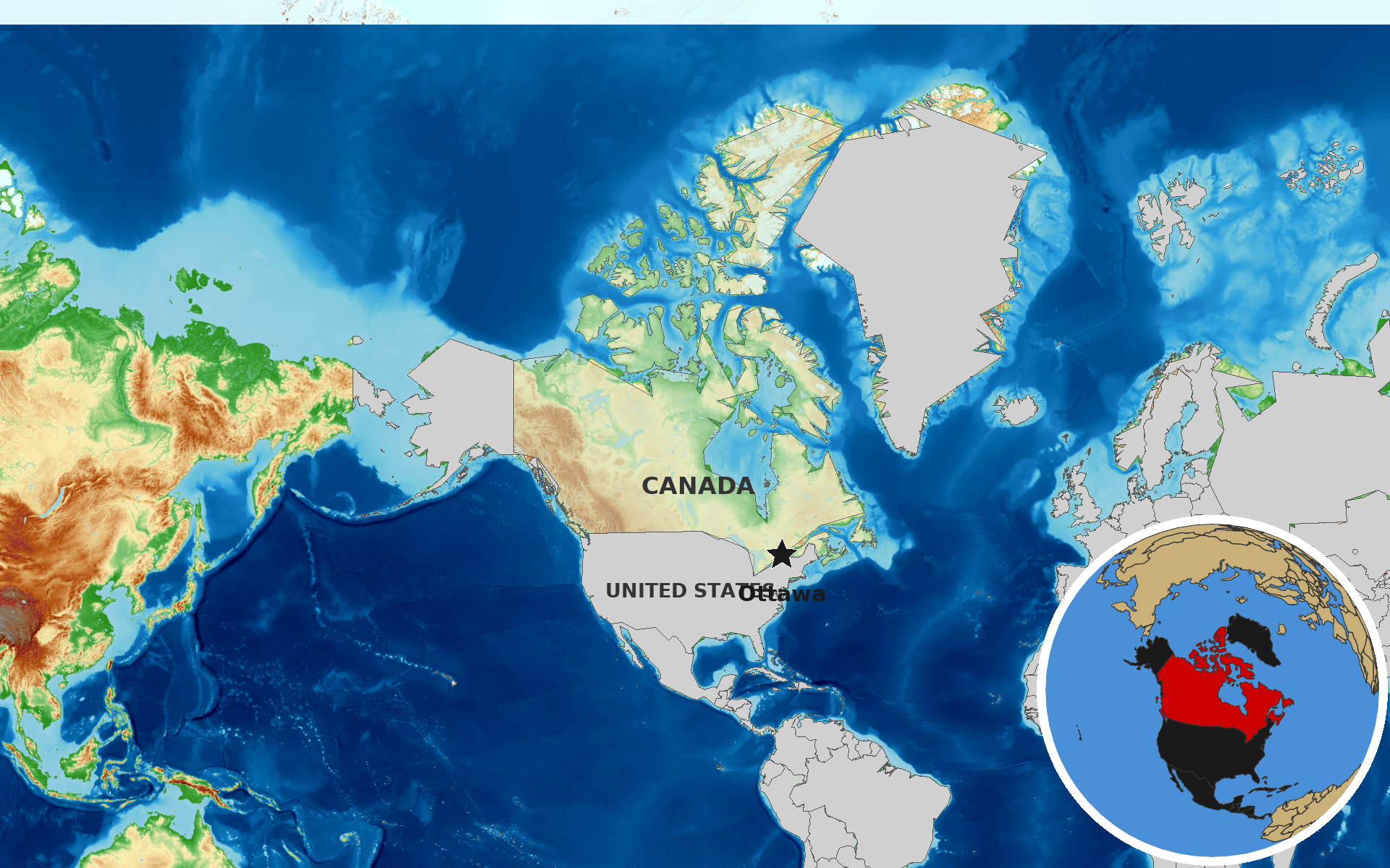 OpenTopoMap / Natural Earth - Canada
