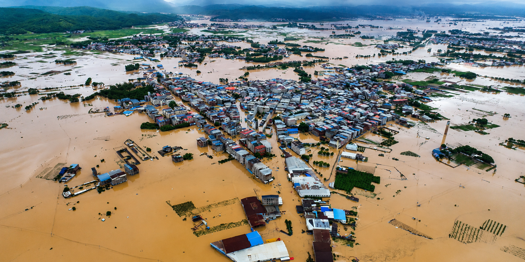 Uncontrolled water flowing through the breached structure, illustrating the scale of destruction following the incident in Nanning, China on July 6, 2026 at 12:31 PM. Photo: AP/Reuters