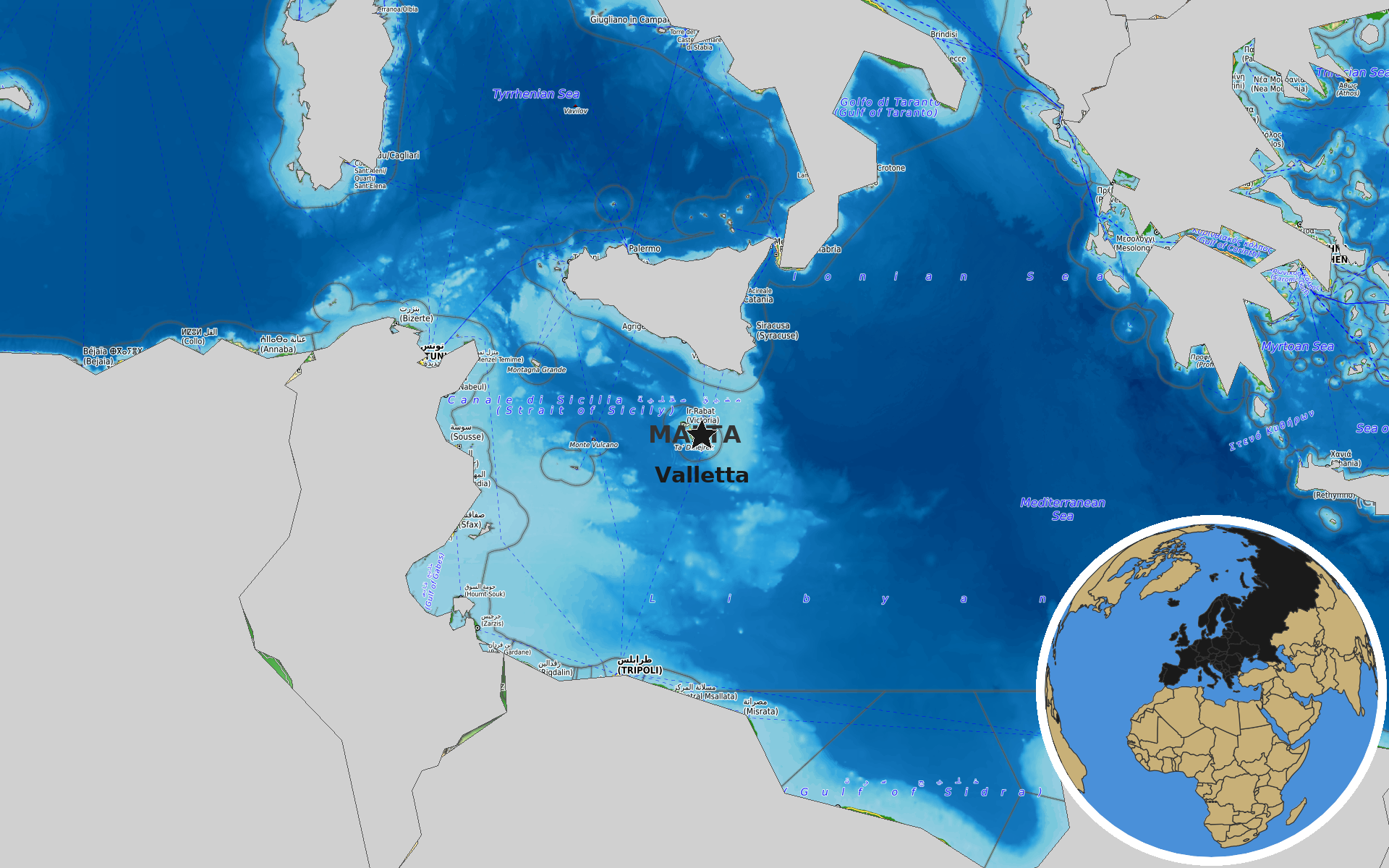 OpenTopoMap / Natural Earth - Malta