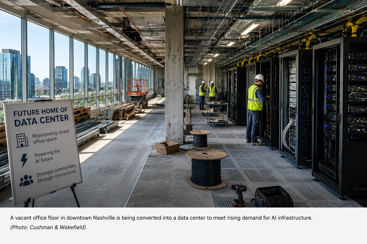 Why companies are turning old offices into data centers