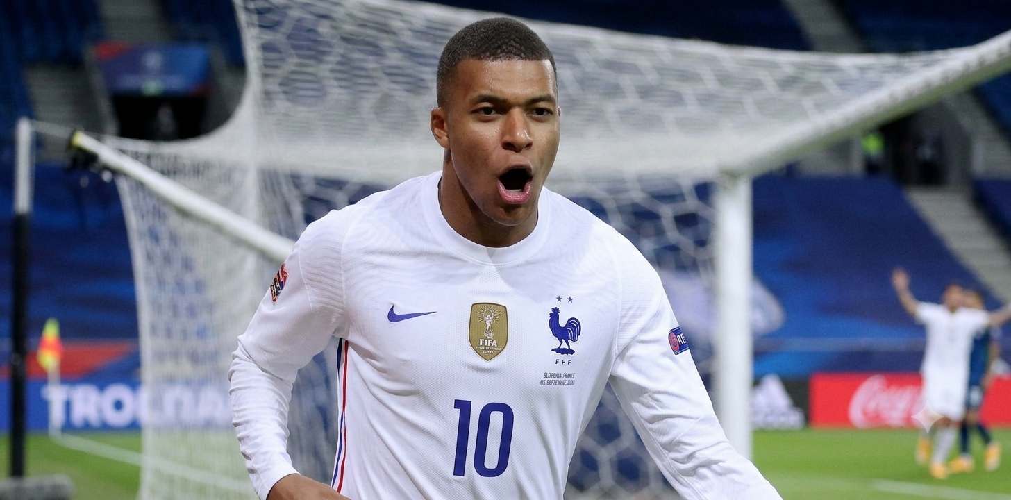 French professional footballer Kylian Mbappé Kylian Mbappé celebrating a goal while playing for the France national team. in United States on July 9, 2026 at 2:37 PM. © Zenger.News