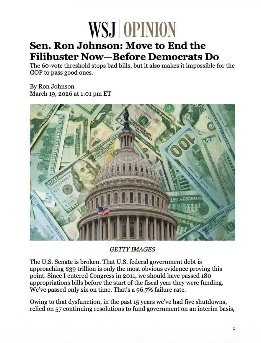 Trump Amplifies Johnson’s Call to End Senate Filibuster
