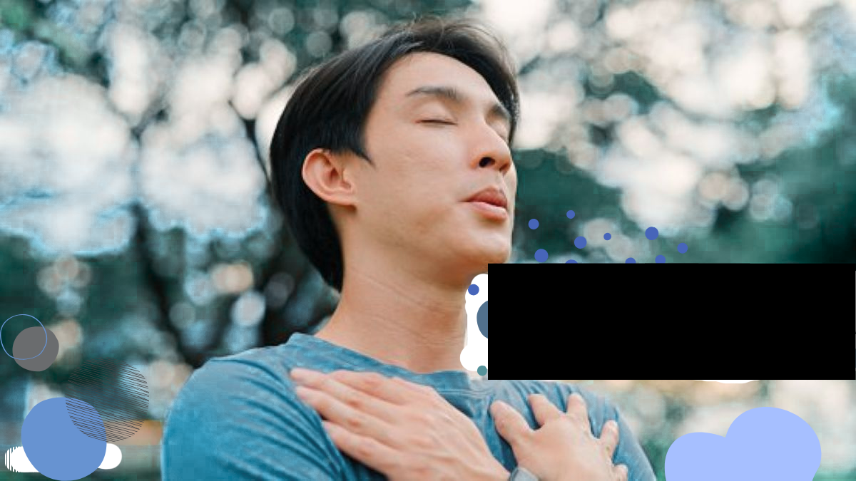 Asian man relax and take a deep breath in a public park in Thailand on May 13, 2025 at 9:18 AM. Photo: Keeproll/Getty Images. ©Getty Images