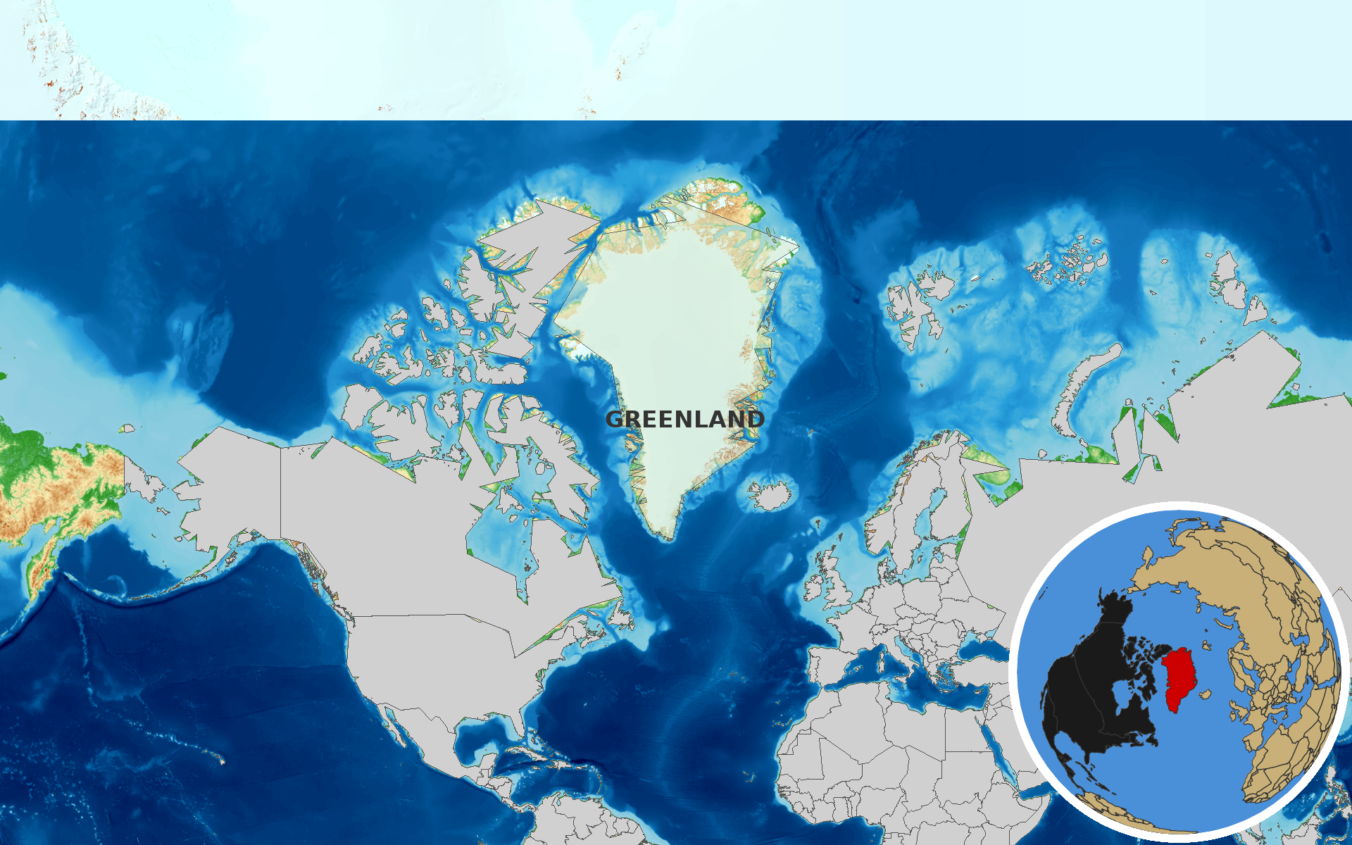 OpenTopoMap / Natural Earth - Greenland