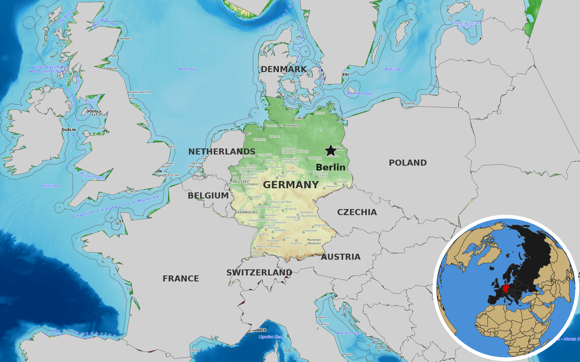OpenTopoMap / Natural Earth - Germany