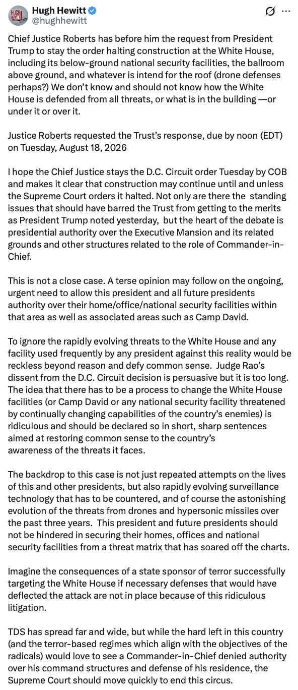 President Donald J. Trump shared a screenshot of a social media post at WASHINGTON D.C.