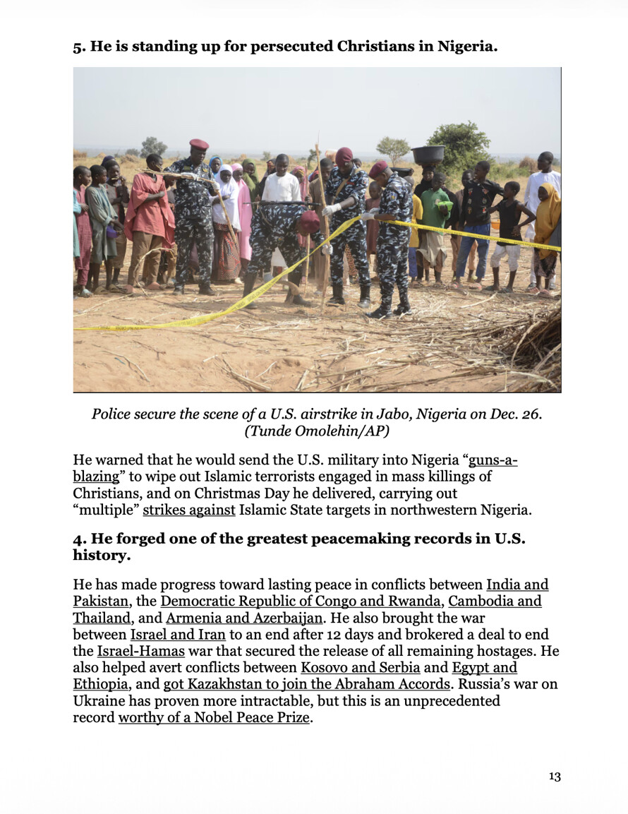 Police secure the scene of a U.S. airstrike in Jabo, Nigeria on 12/26/2025.