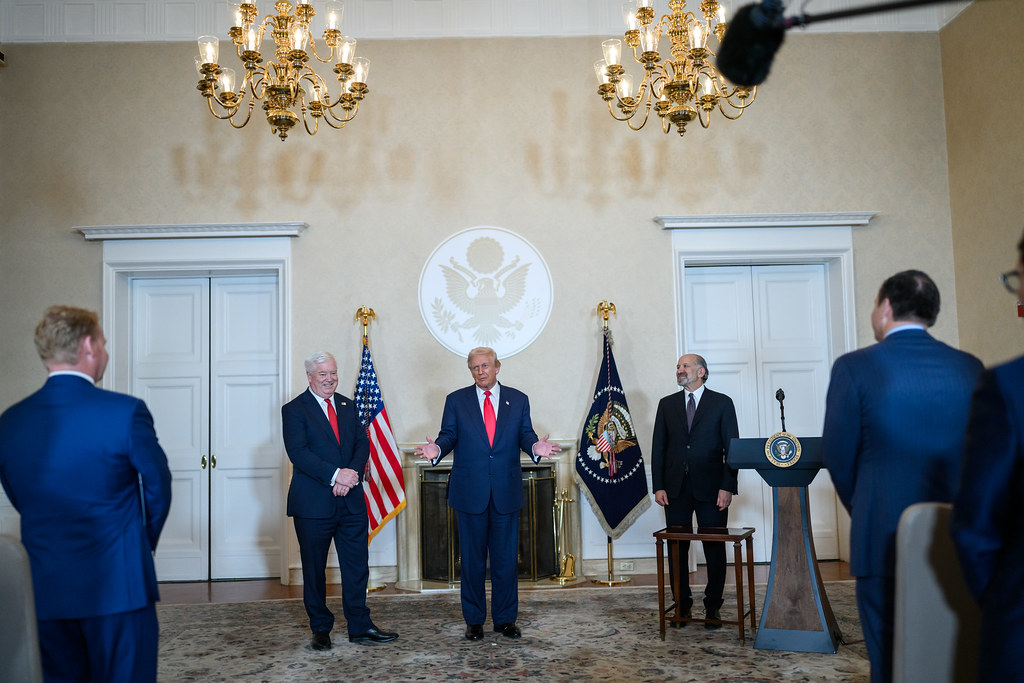 President Donald J. Trump accused Canada of unfair trade practices at Washington D.C.