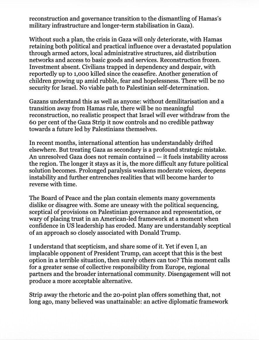 President Donald J. Trump posted a screenshot of a Financial Times op-ed at WASHINGTON D.C.