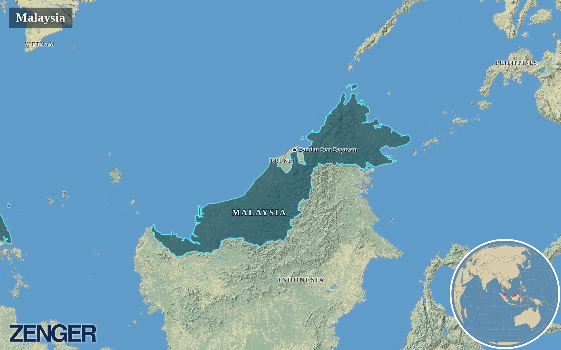 Protomaps / Natural Earth - Malaysia