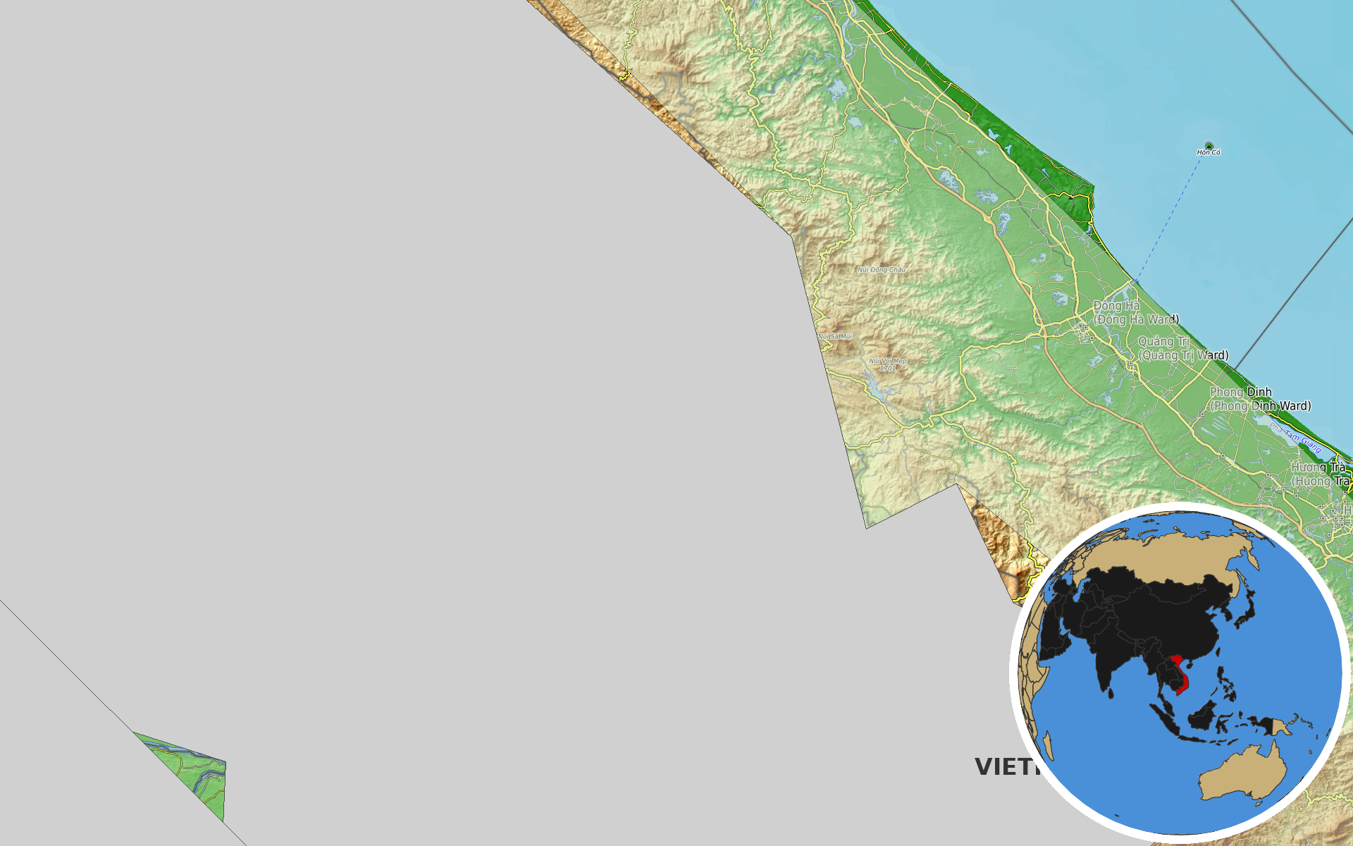 OpenTopoMap / Natural Earth - Vietnam