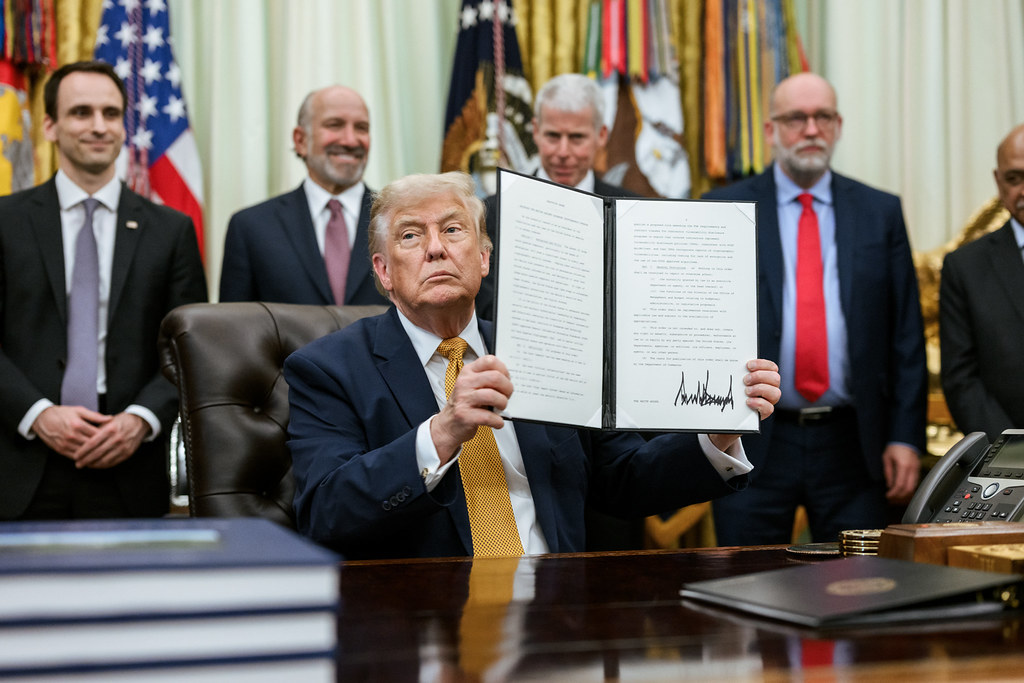 President Donald J. Trump posed at Washington D.C.
