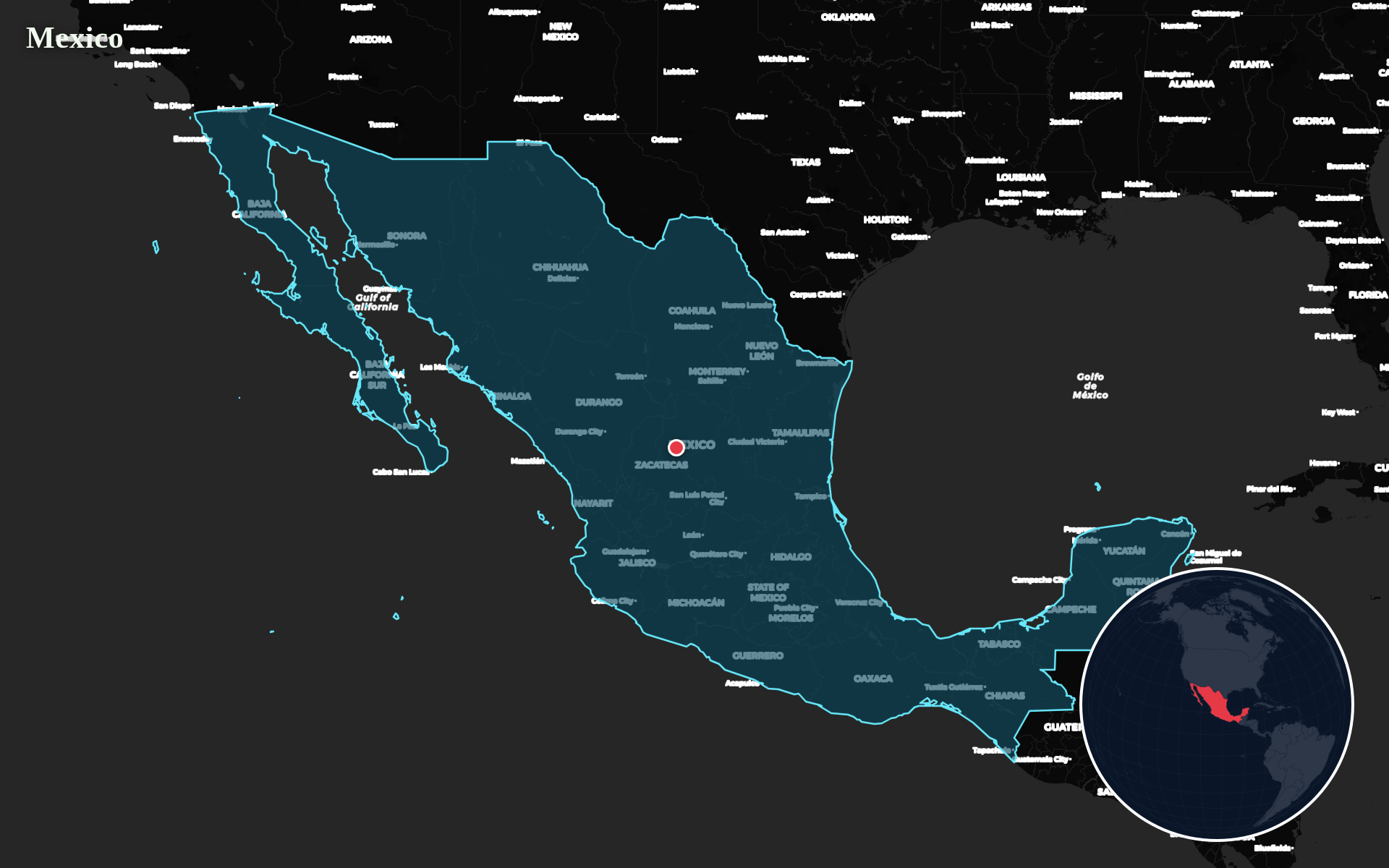 Protomaps / Natural Earth - Mexico