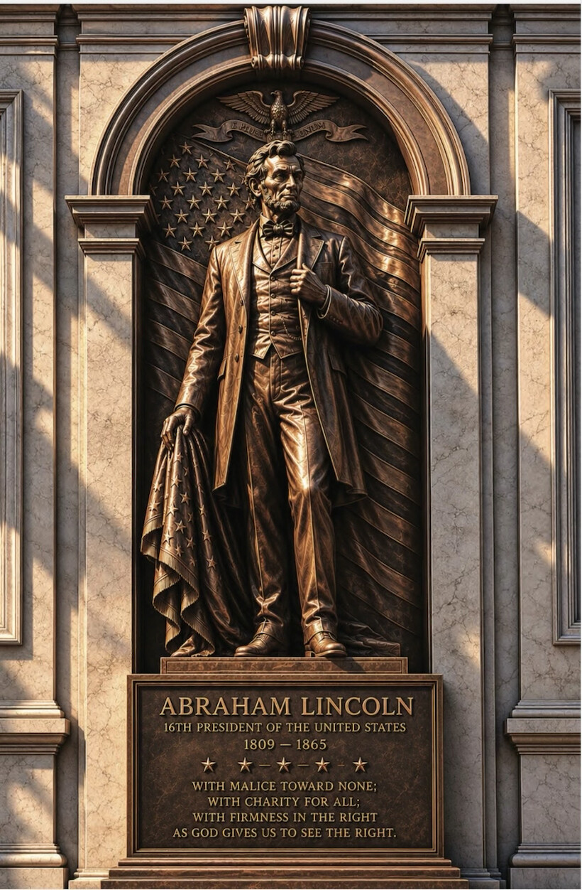 The Abraham Lincoln memorial is pictured at Washington D.C. on 08/01/2026.