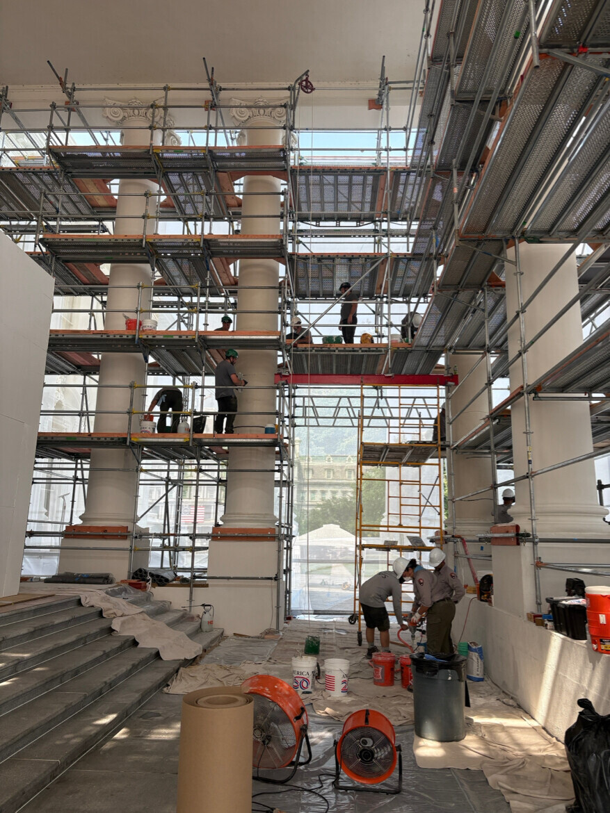 An interior restoration project is pictured at an undisclosed location in Washington D.C. on 08/27/2026.