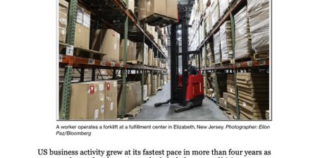 Trump Touts Bloomberg Report of Fastest US Business Growth Since 2022