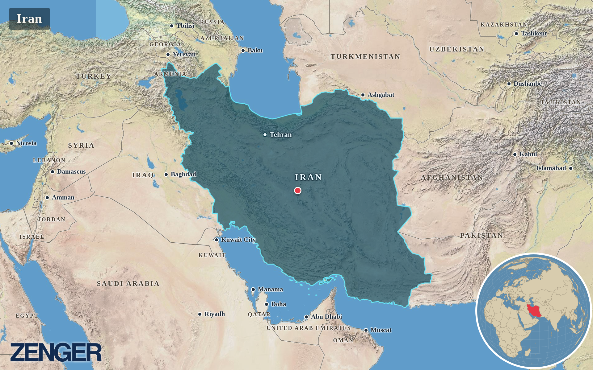 Protomaps / Natural Earth - Iran
