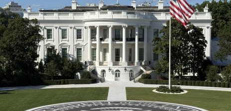 Trump Unveils First Photo of New Granite Helipad on White House South Lawn