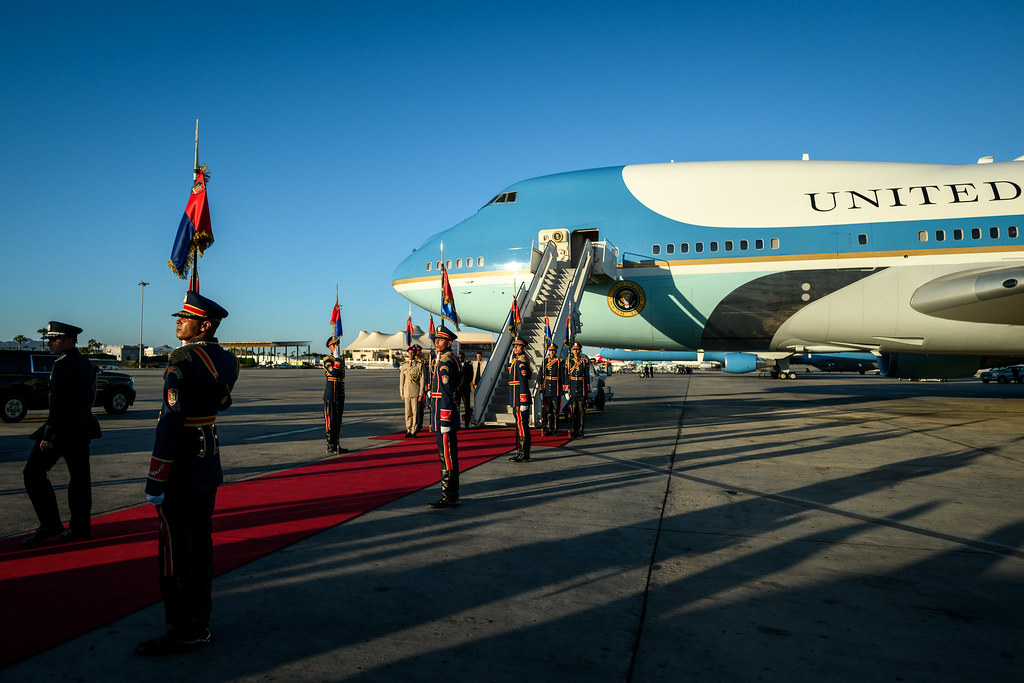 President Donald J. Trump shared a report on Iran's fuel shortages at Washington D.C.