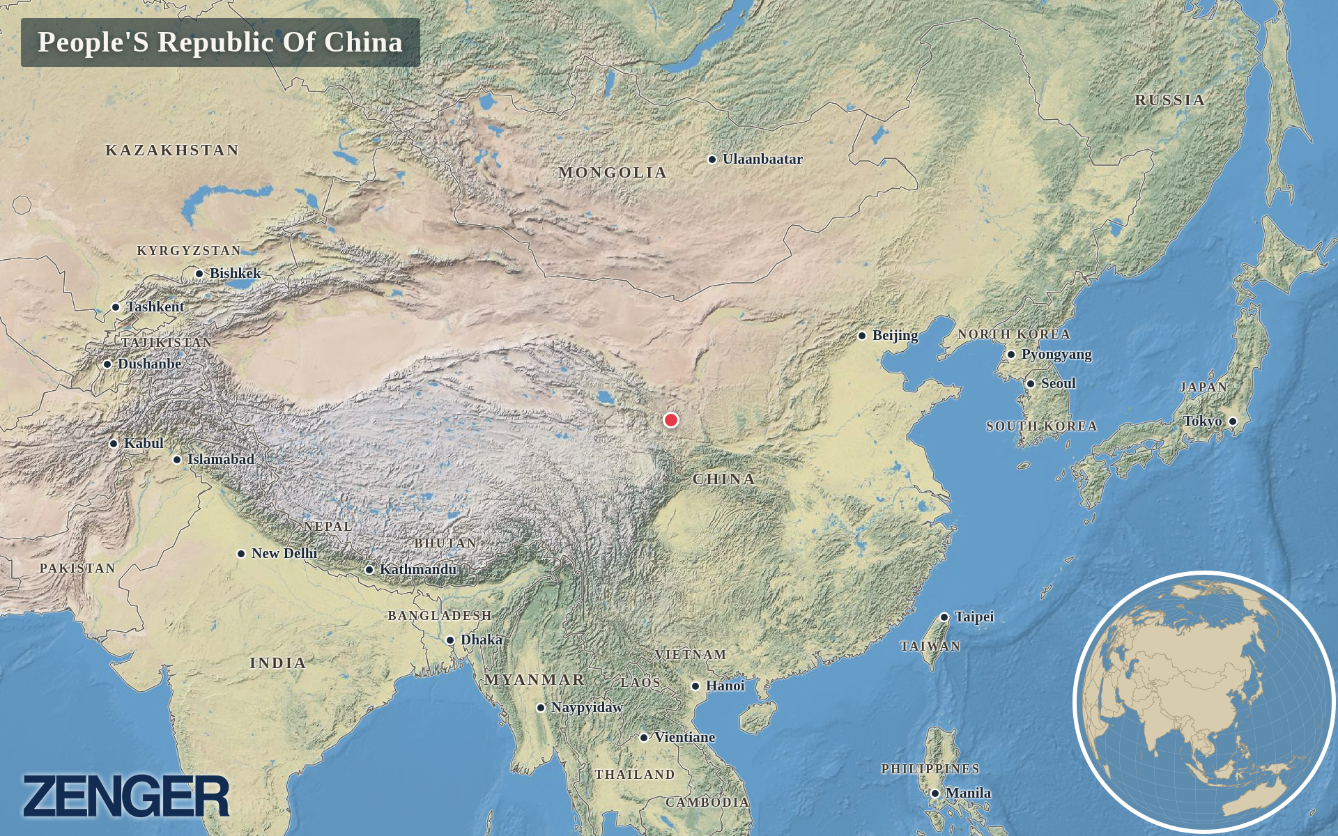 Protomaps / Natural Earth - People'S Republic Of China