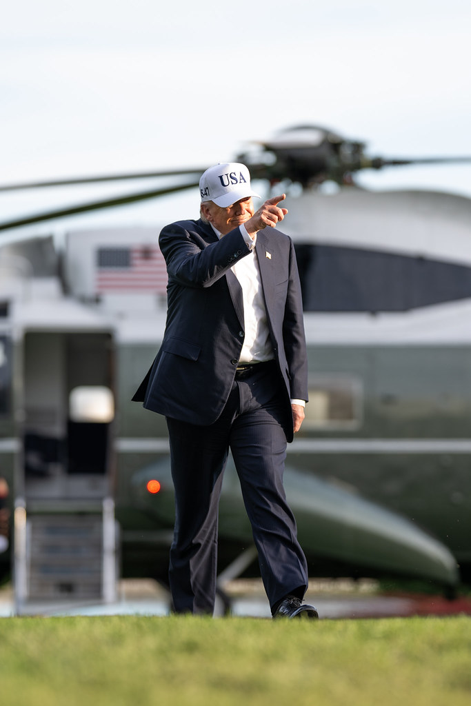President Donald J. Trump gives a tour of Marine One to the president of China at the White House on 09/24/2026.