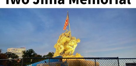 Trump Posts Golden-Lit Image of Iwo Jima Memorial Ringed by Rental Fencing