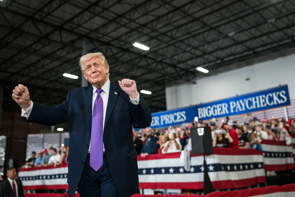 President Donald J. Trump touts the August jobs report at Washington D.C.