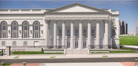 Trump posts image of neoclassical building on Truth Social