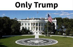 Trump Posts “Only Trump” Image With Columned Building and Presidential Seal