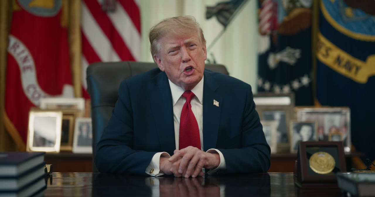 President Donald J. Trump delivered a video appeal at Washington D.C.