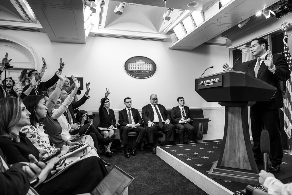 President Donald J. Trump called the "Ford's Theatre Lie" a media fabrication and demanded a free press at WASHINGTON D.C.