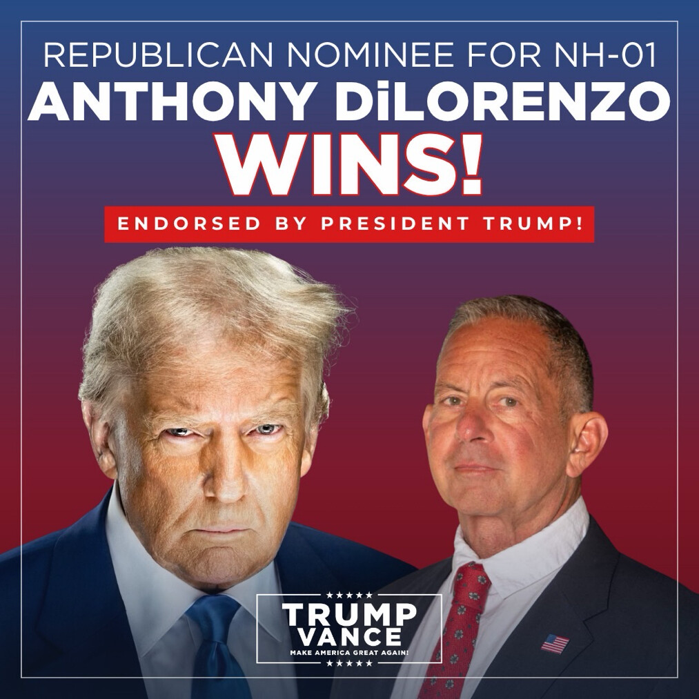 A promotional graphic featuring two men composited over a blue-to-red gradient background is pictured at WASHINGTON D.C. on 09/08/2026.