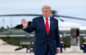 Trump Shares Image Beside Military Helicopter on Tarmac