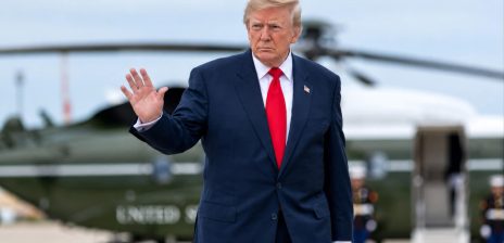 Trump Shares Image Beside Military Helicopter on Tarmac