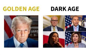 Trump Posts Graphic Contrasting “Golden Age” With “Dark Age”