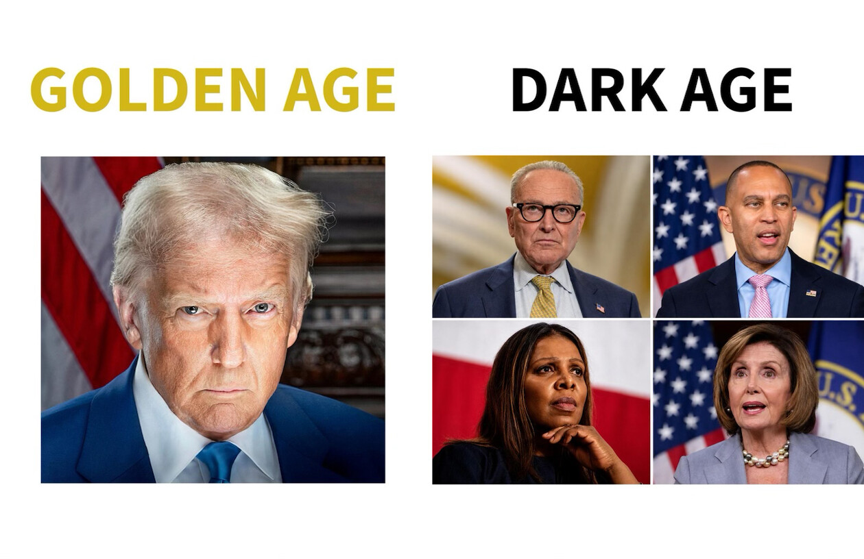 Trump Posts Graphic Contrasting “Golden Age” With “Dark Age”