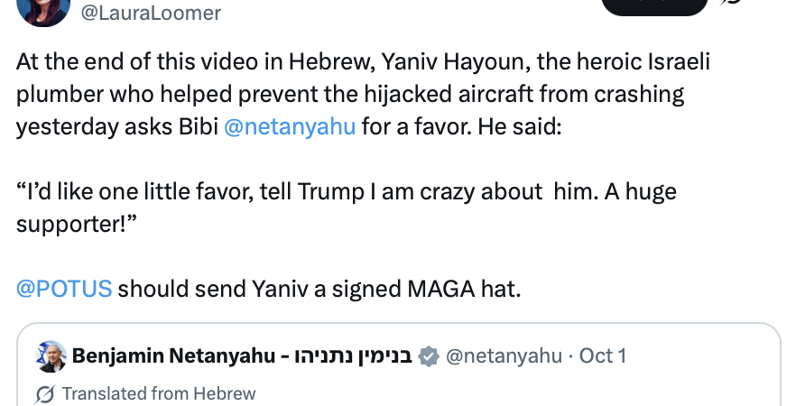 Trump Hails Israeli Plumber Who Helped Stop Flydubai Hijacking