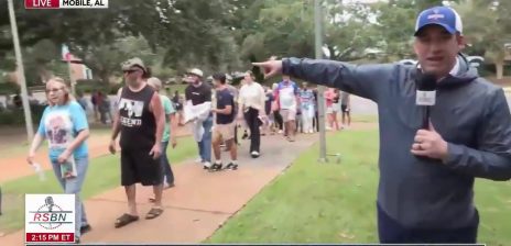 Trump Posts Video of Large Crowd Lining Up at Event