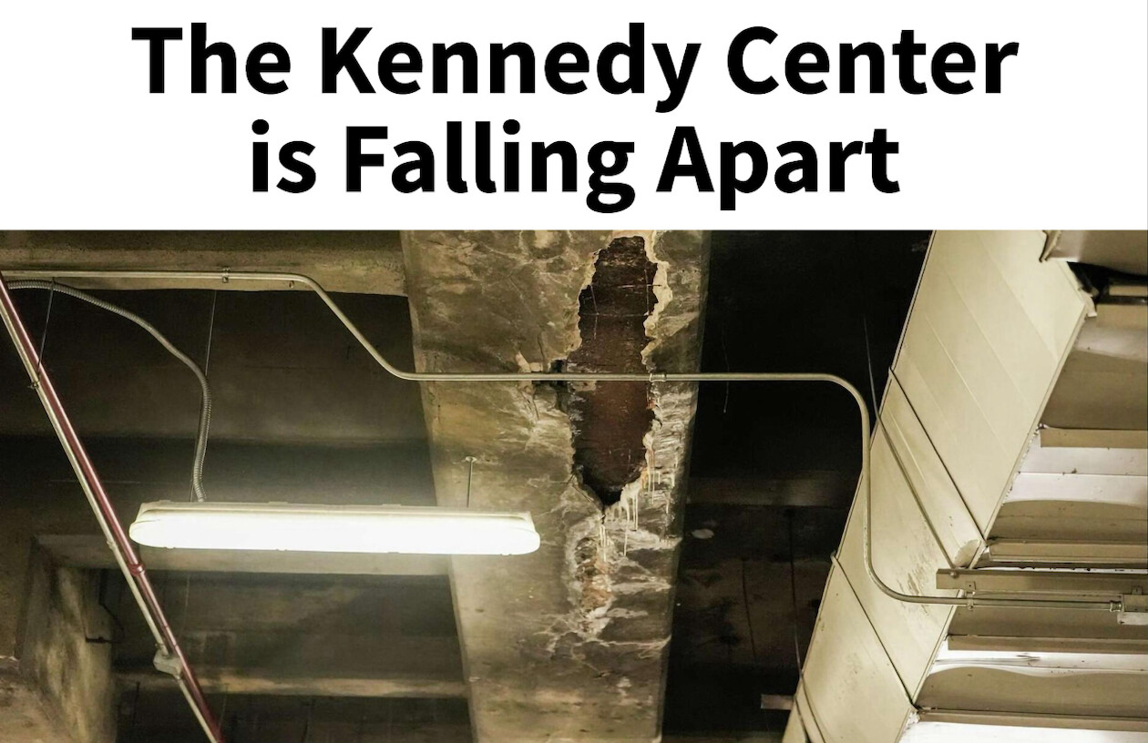 Trump Says Kennedy Center Is Falling Apart, Posts Image of Structural Damage